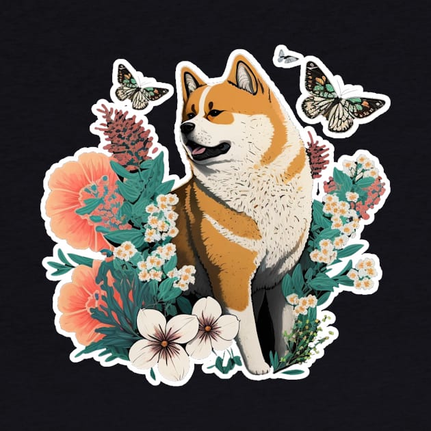 Akita Dog by Zoo state of mind